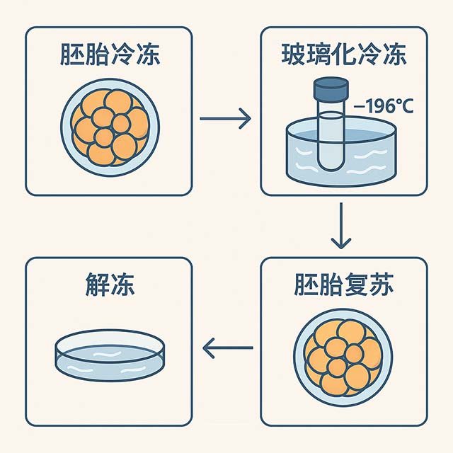 胚胎冷冻流程图